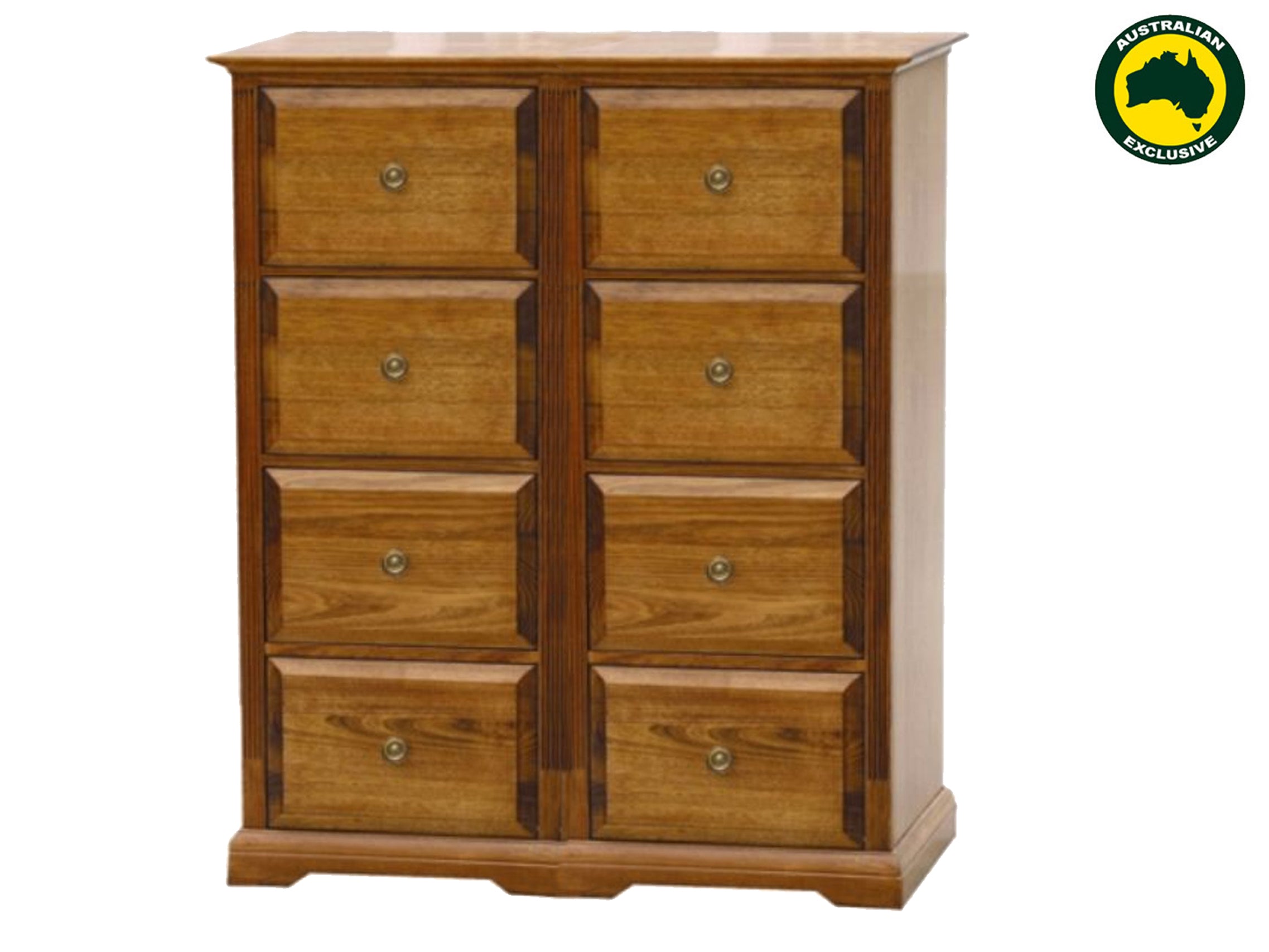 CHURACH (AUSSIE MADE) FILING CABINET COLLECTION - TASSIE OAK COMBINATION - ASSORTED STAINED COLOURS - STARTING FROM $1699