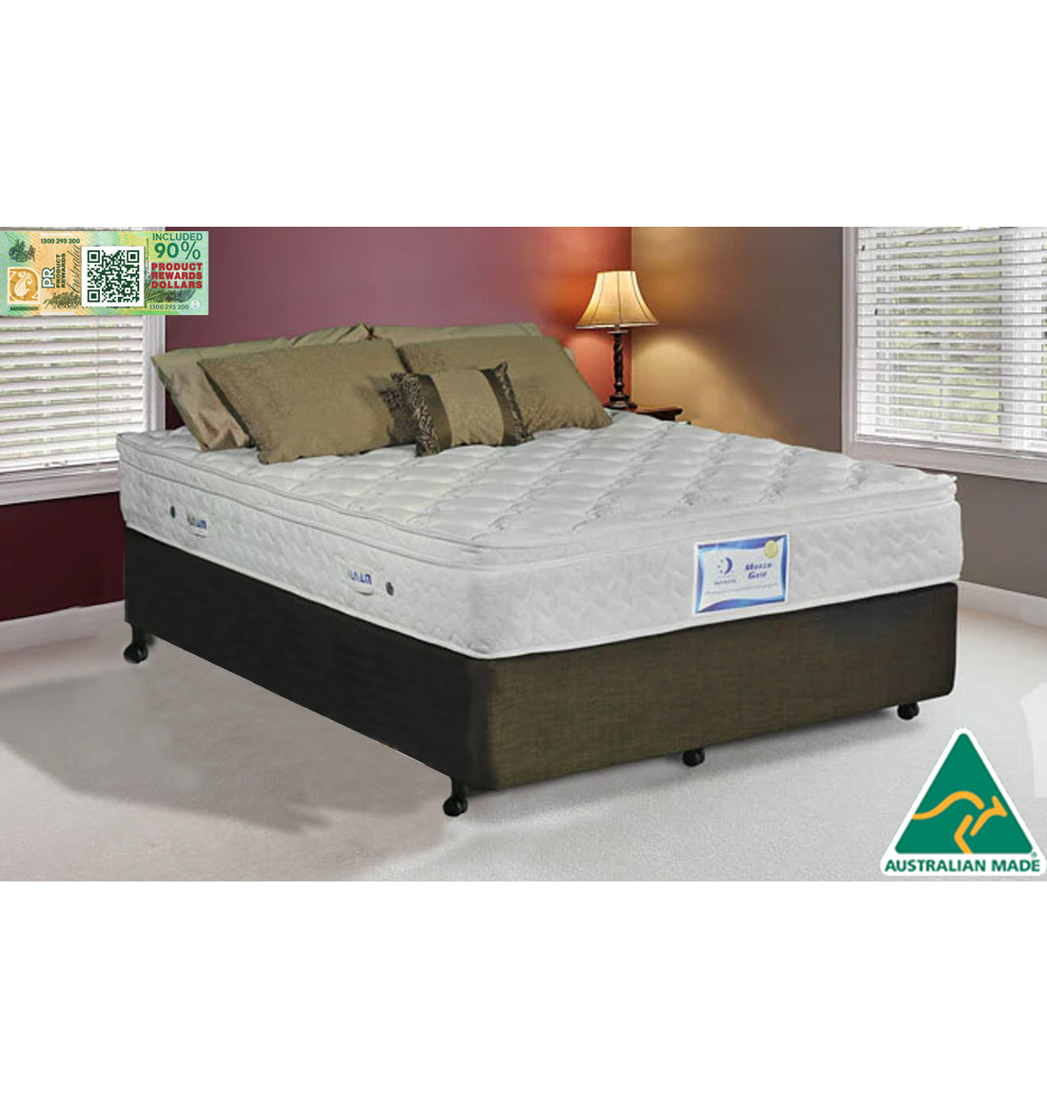(FW) POROS UPHOLSTERED SLIMLINE BED BASE / (AMM) TASMAN (AUSSIE MADE) BASE WITH NO DRAWERS - ASSORTED FABRICS &  COLOURS - INCLUDE an EXTRA 90% SAVINGS on the price with a FREE REWARDS VOUCHER - STARTING FROM $599