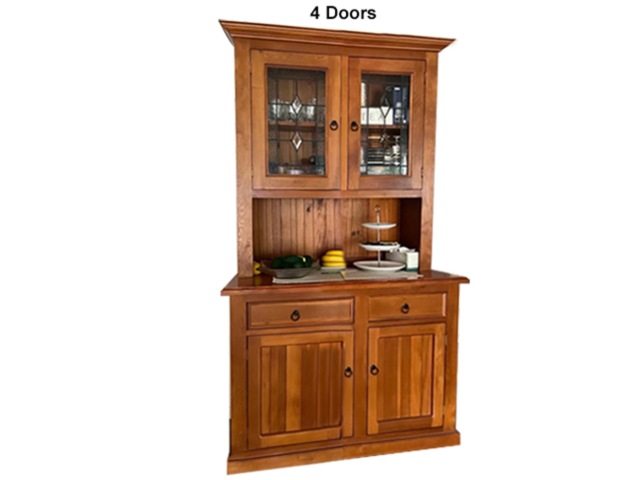 RIKKIE (AUSSIE MADE) BUFFET & HUTCH (NO LEADLIGHT) COLLECTION - ASSORTED STAINED COLOURS - STARTING FROM $1499