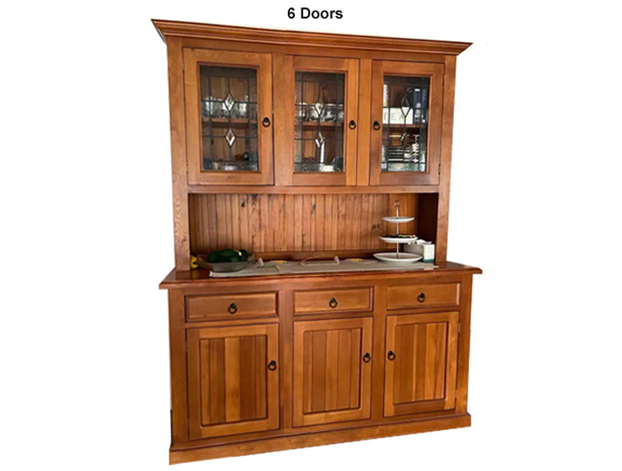 RIKKIE (AUSSIE MADE) BUFFET & HUTCH (NO LEADLIGHT) COLLECTION - ASSORTED STAINED COLOURS - STARTING FROM $1499