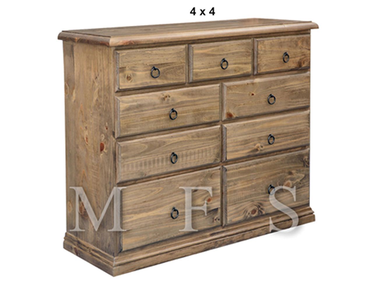 CRONULLA (AUSSIE MADE) 9 DRAWER SPLIT TOP CHEST COLLECTION - ASSORTED STAINED COLOURS - STARTING FROM $999