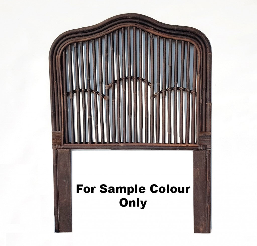 NAOMI QUEEN CANE / RATTAN BEDHEAD (MODEL:DET829QB) - DARK BROWN OR NATURAL (PICTURED)