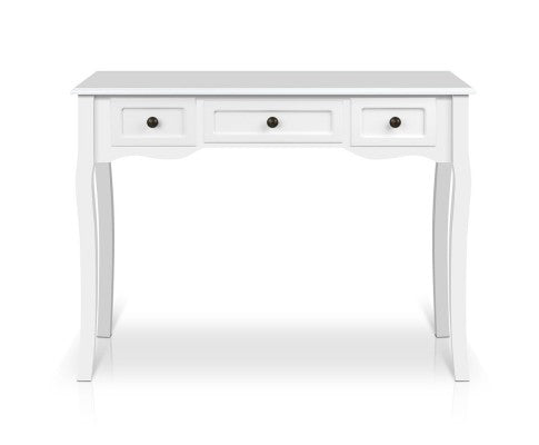 GEORGE FRENCH PROVINCIAL HALL TABLE WITH DRAWERS - WHITE 