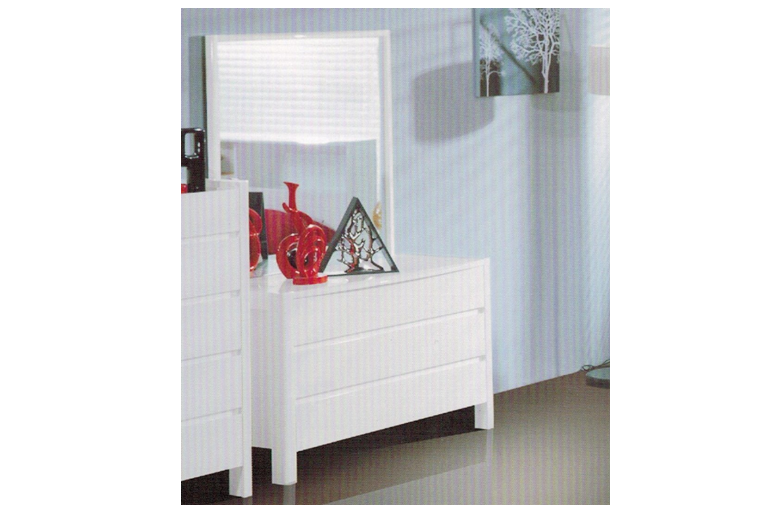NEW YORK  DOUBLE OR  QUEEN 6  PIECE (THE LOT) BEDROOM SUITE  - (MODEL:32)- HI GLOSS WHITE