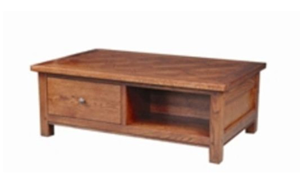 DUOLYN AMERICAN OAK  COFFEE TABLE  -  (MODEL16-1--1-13-15-21-914-20)-1200(W) X 750(D)- AS PICTURED