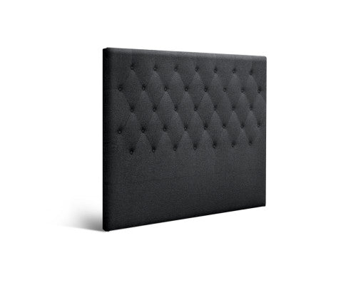 DOUBLE  CELCIUS LINEN FABRIC HEADBOARD BEDHEAD - BEDHEAD HEIGHT 1200(H) - CHARCOAL