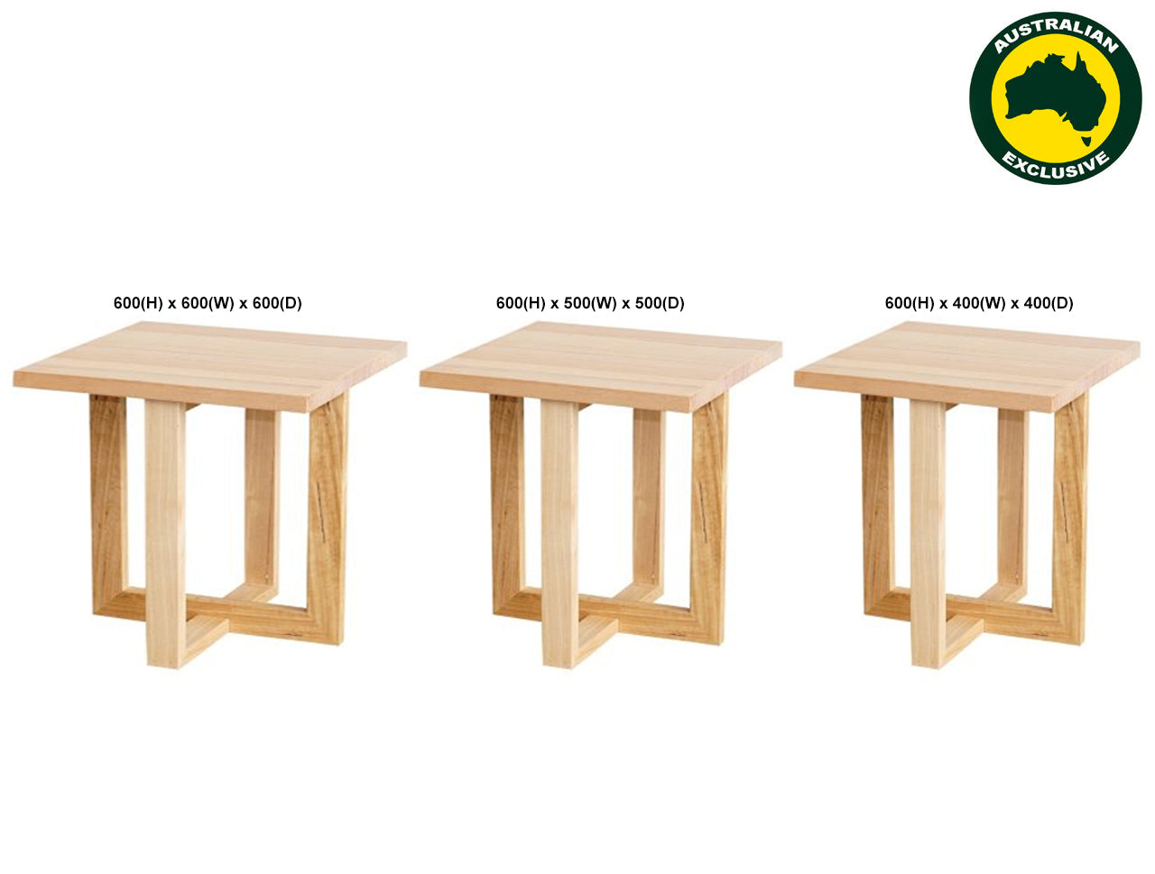 DANTE (AUSSIE MADE) LAMP TABLE COLLECTION - TASSIE OAK COMBINATION - ASSORTED STAINED COLOURS - STARTING FROM $599