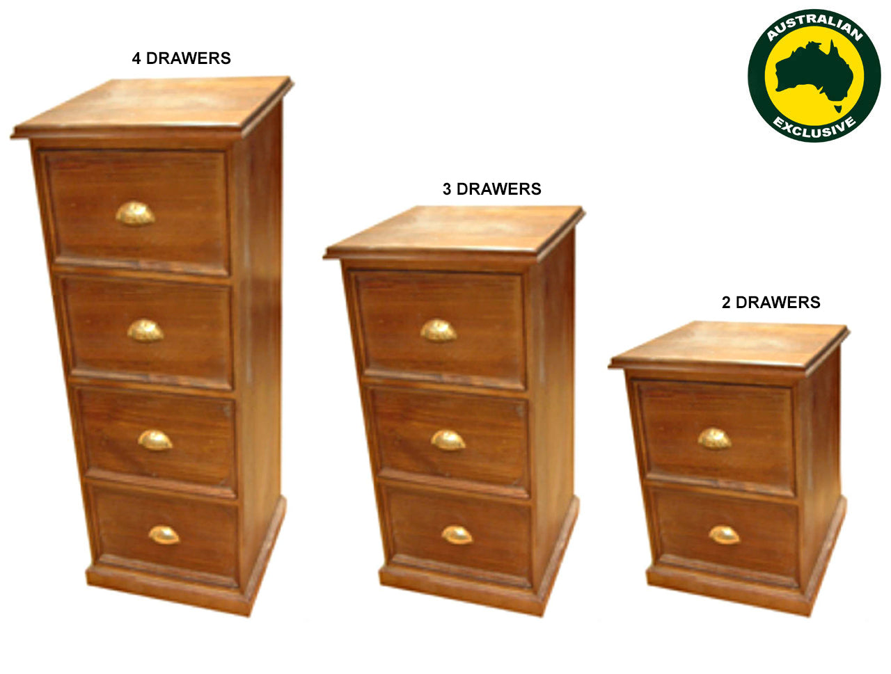 DANZO (AUSSIE MADE) FILING CABINET COLLECTION - ASSORTED STAINED COLOURS - STARTING FROM $749