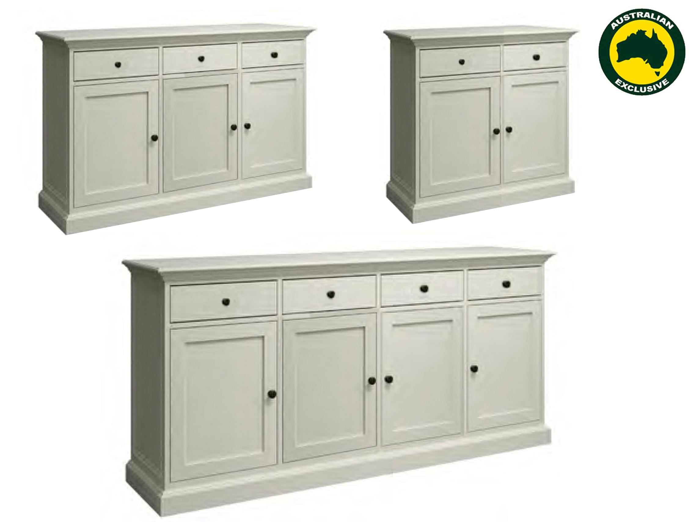 DELAN (AUSSIE MADE) BUFFET  COLLECTION - ASSORTED PAINTED COLOURS - STARTING FROM $1299