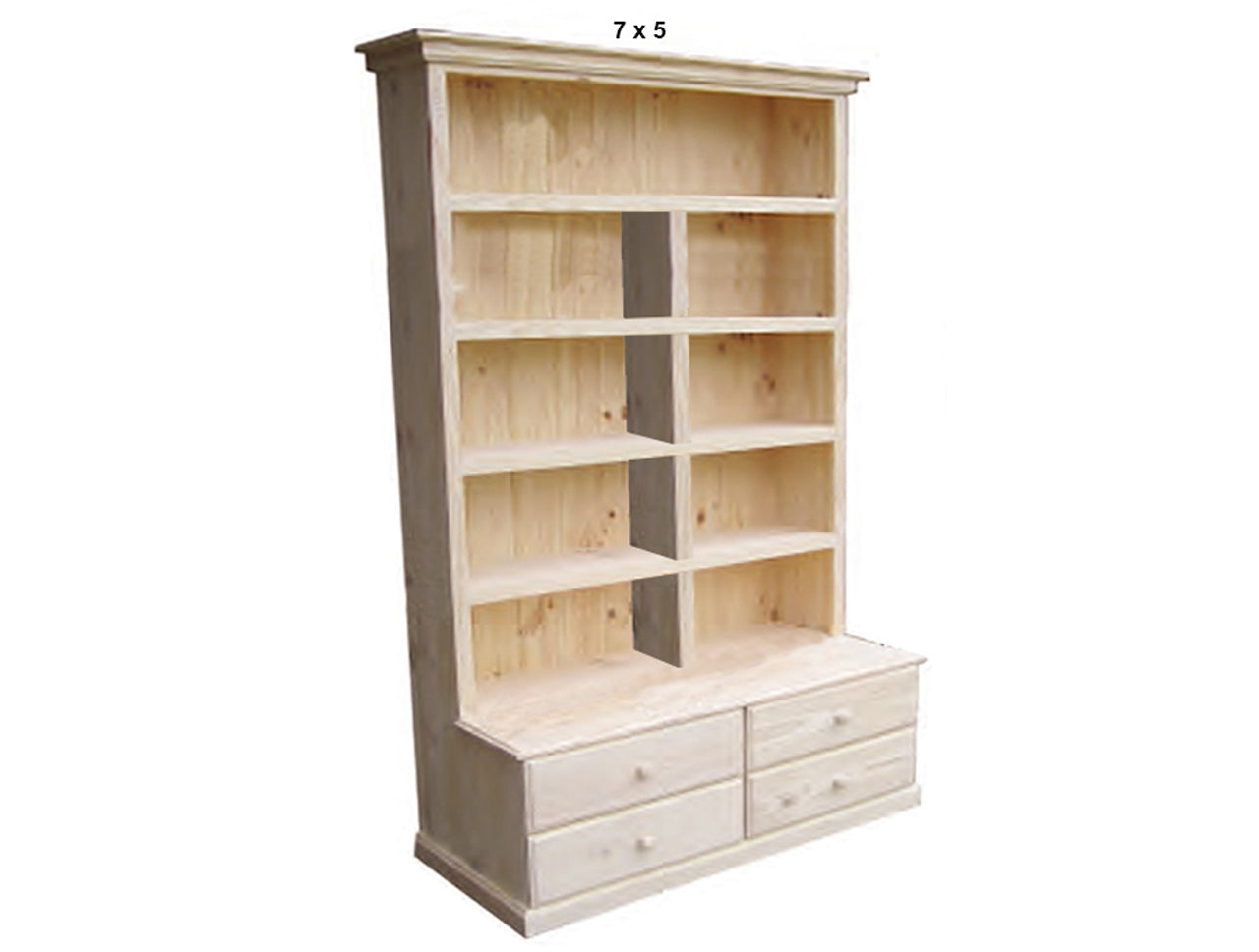 DELUXE (AUSSIE MADE) BOOKCASE WITH 4 DRAWERS COLLECTION - ASSORTED STAINED COLOURS - STARTING FROM $1099