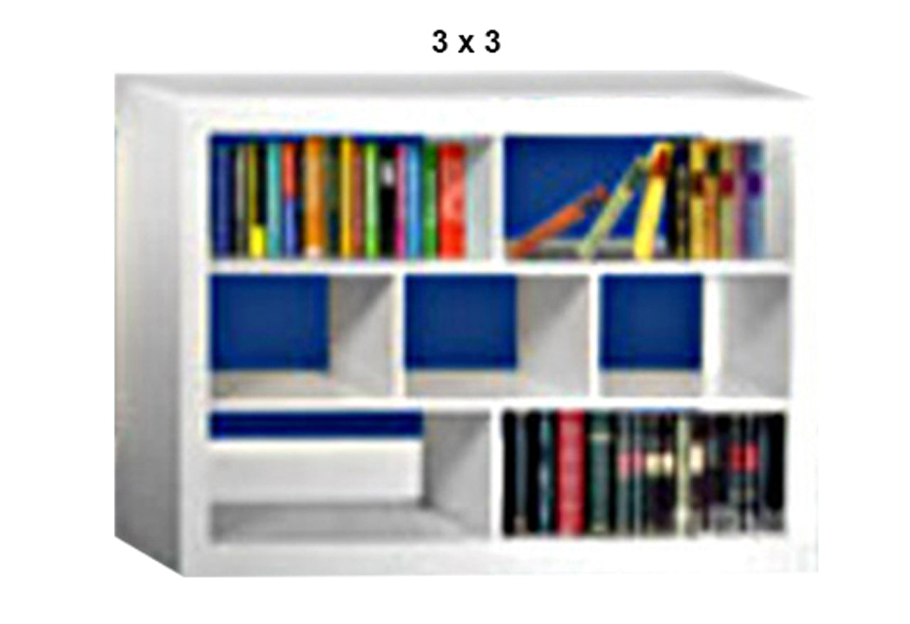 DERBY (AUSSIE MADE) WITH 70mm FACING LOWLINE BOOKCASE WITH KICKBOARD - ASSORTED PAINTED COLOURS - STARTING FROM $599