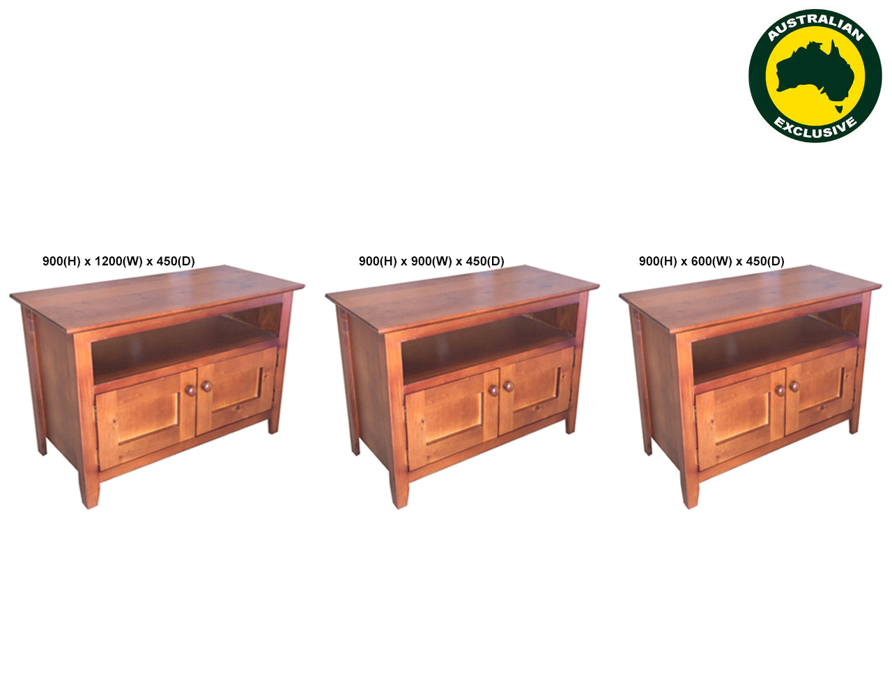 DIVA (AUSSIE MADE) TV STAND COLLECTION - ASSORTED STAINED COLOURS - STARTING FROM $449