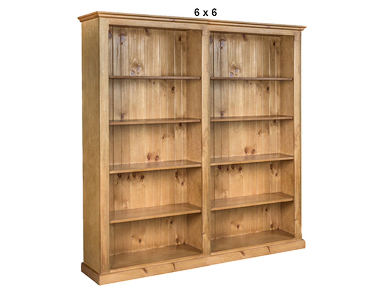 DOUBLEBAY (AUSSIE MADE) 70MM FACINGS BOOKCASE (3 SECTIONS) PIGEON PAIRED COLLECTION - ASSORTED STAINED COLOURS - STARTING FROM $1199