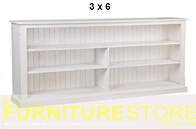 DRAGON (AUSSIE MADE) LOWLINE WITH 70mm FACINGS BOOKCASE COLLECTION - ASSORTED PAINTED COLOURS - STARTING FROM $599