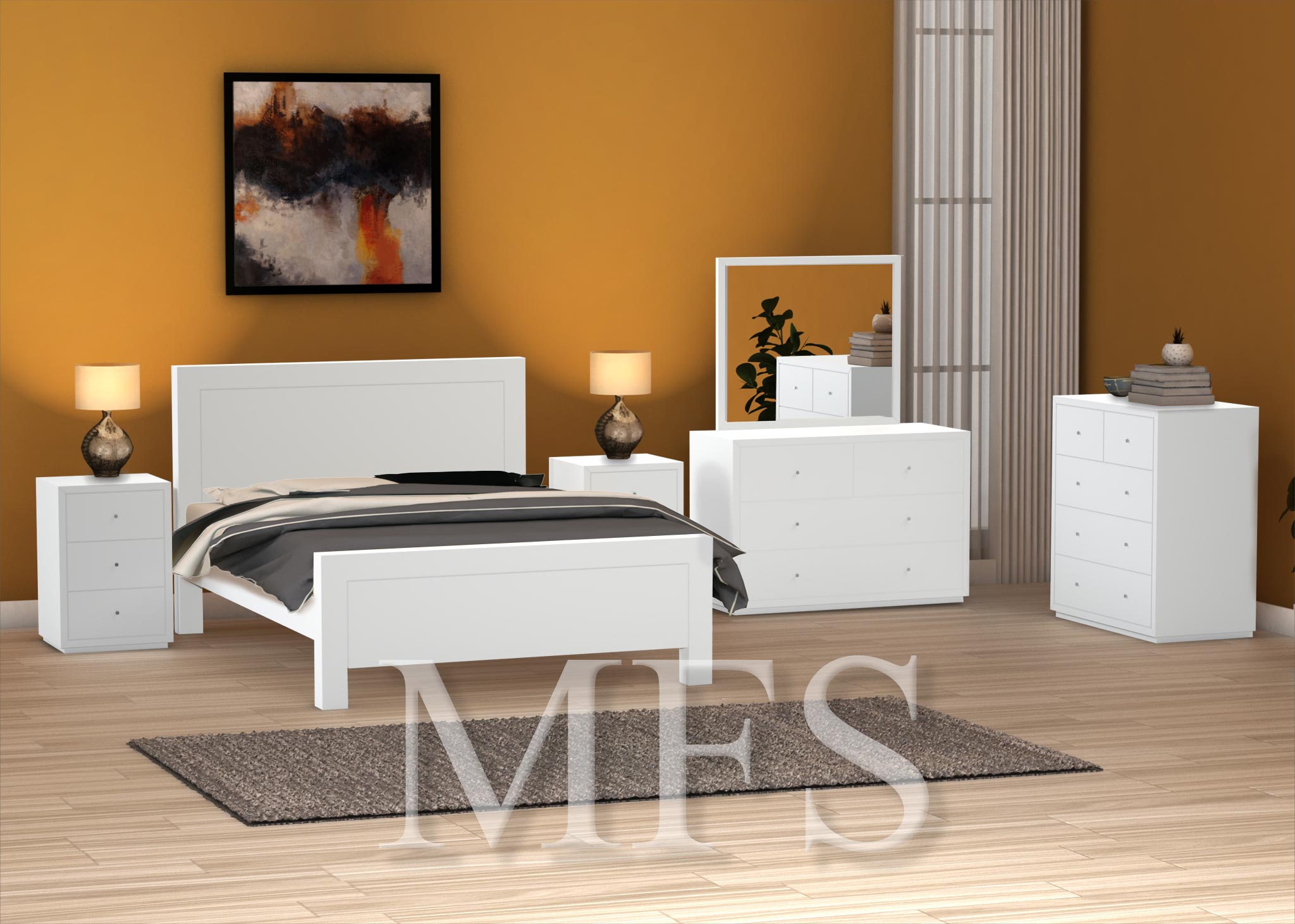 KING SINGLE RETRO (AUSSIE MADE) BED - TASSIE OAK - ASSORTED COLOURS (NOT AS PICTURED)