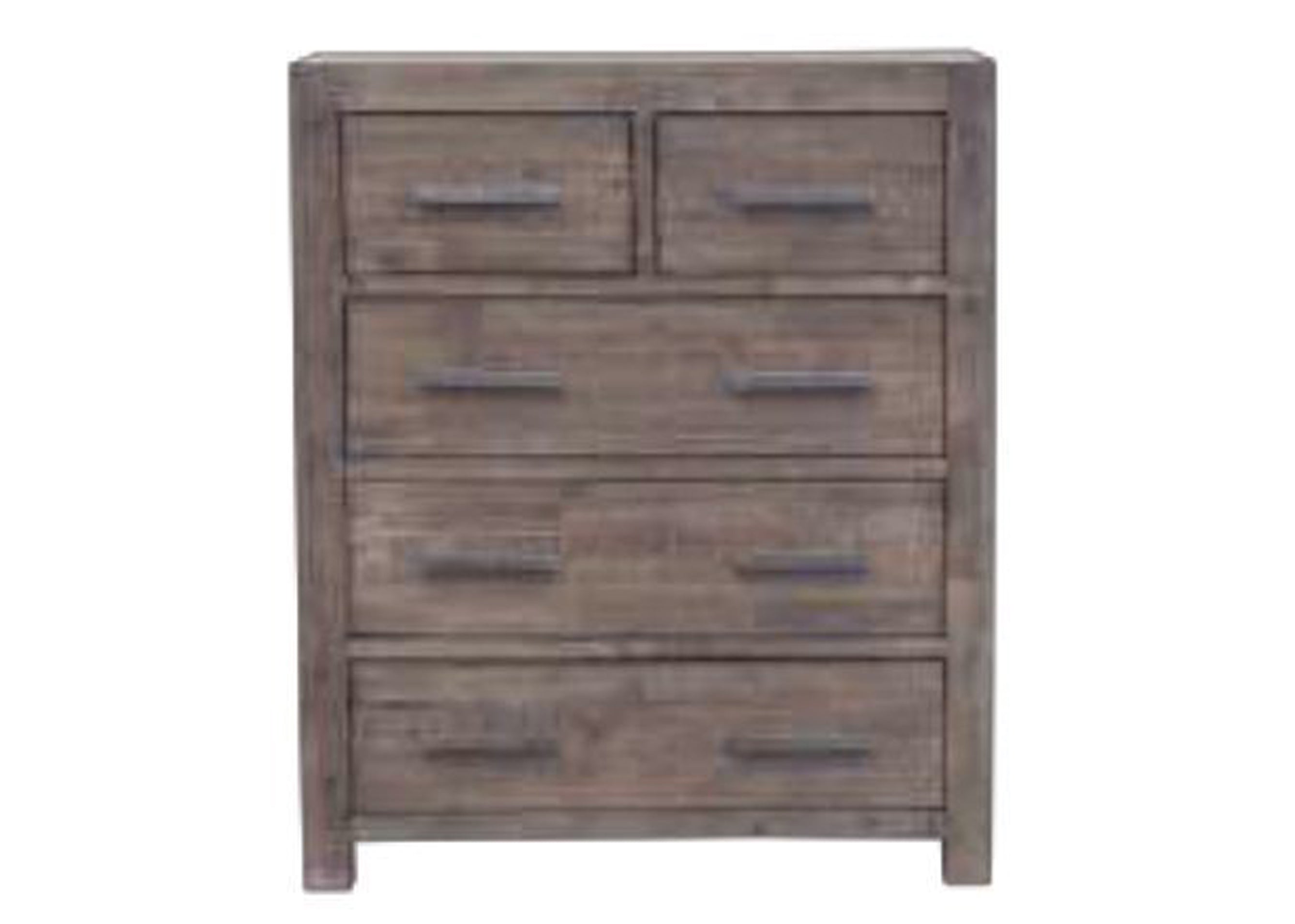 EDISON CROSS QUEEN 4 PIECE TALLBOY BEDROOM SUITE - BRUSHED BROWN