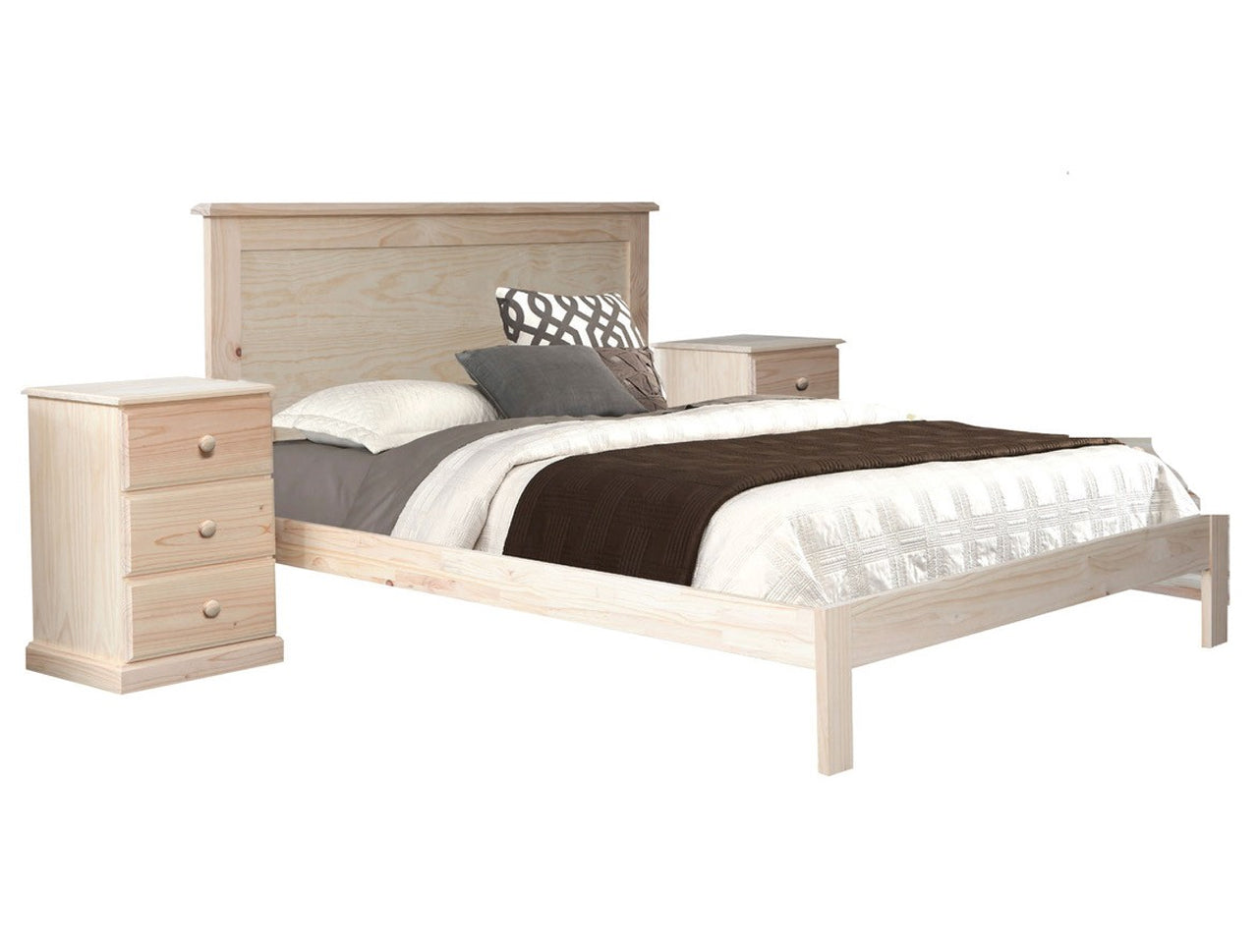 DOUBLE ELISA (AUSSIE MADE) DOONA FOOT BED - ASSORTED STAINED COLOURS
