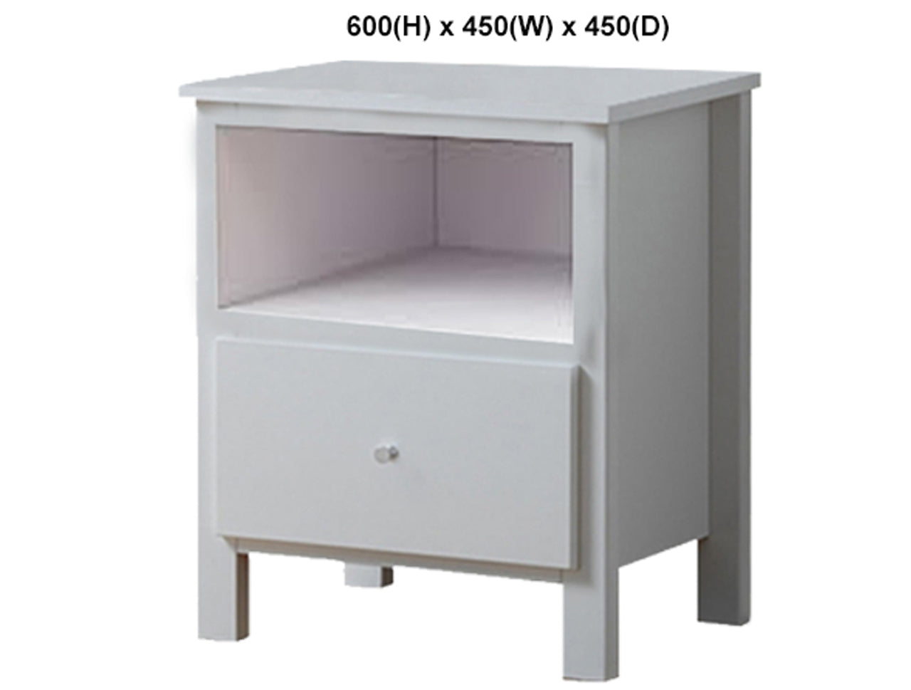 EMPRESS (AUSSIE MADE) BEDSIDE TABLE WITH SPACE COLLECTION - ASSORTED PAINTED COLOURS - STARTING FROM $399