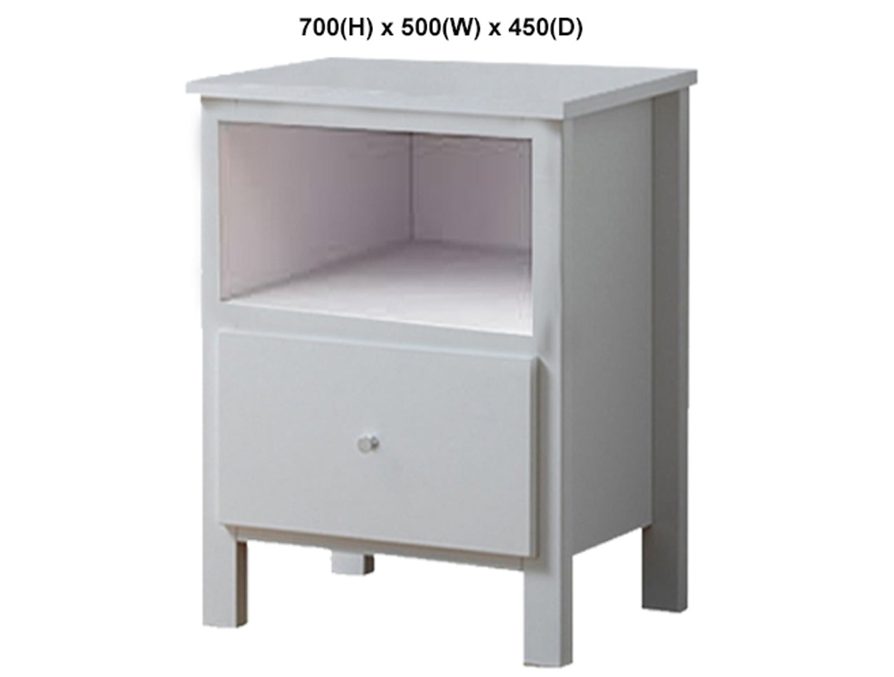 EMPRESS (AUSSIE MADE) BEDSIDE TABLE WITH SPACE COLLECTION - ASSORTED PAINTED COLOURS - STARTING FROM $399
