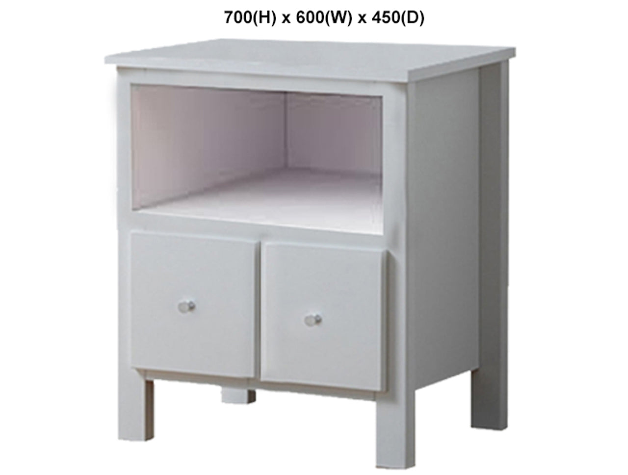 EMPRESS (AUSSIE MADE) BEDSIDE TABLE WITH SPACE COLLECTION - ASSORTED PAINTED COLOURS - STARTING FROM $399