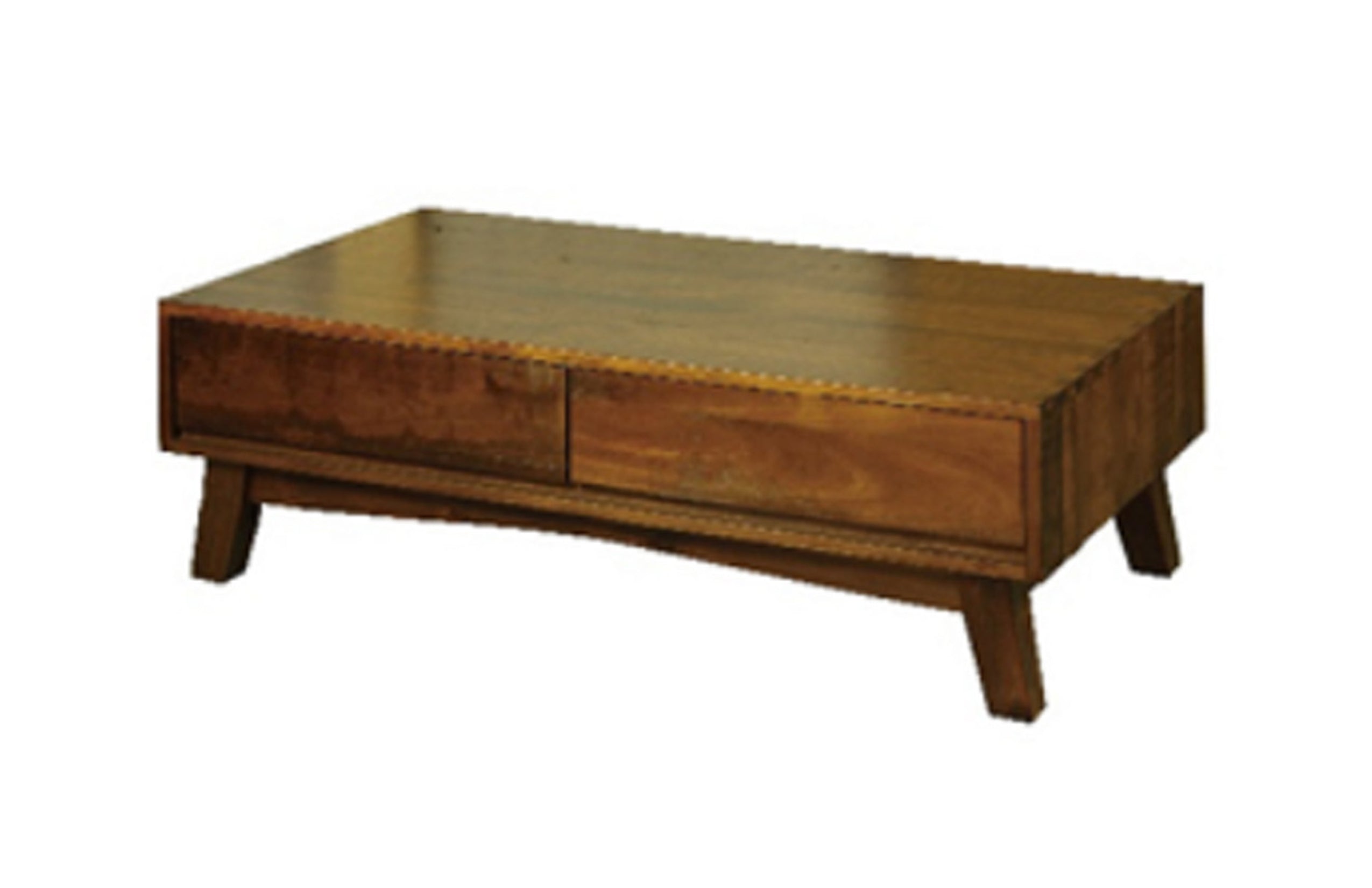 EUREKA 2 DRAWER COFFEE TABLE (MODEL-16-9-14-14-1-3-12-5 ) - 450(H) X 1350(W) - HAZELNUT