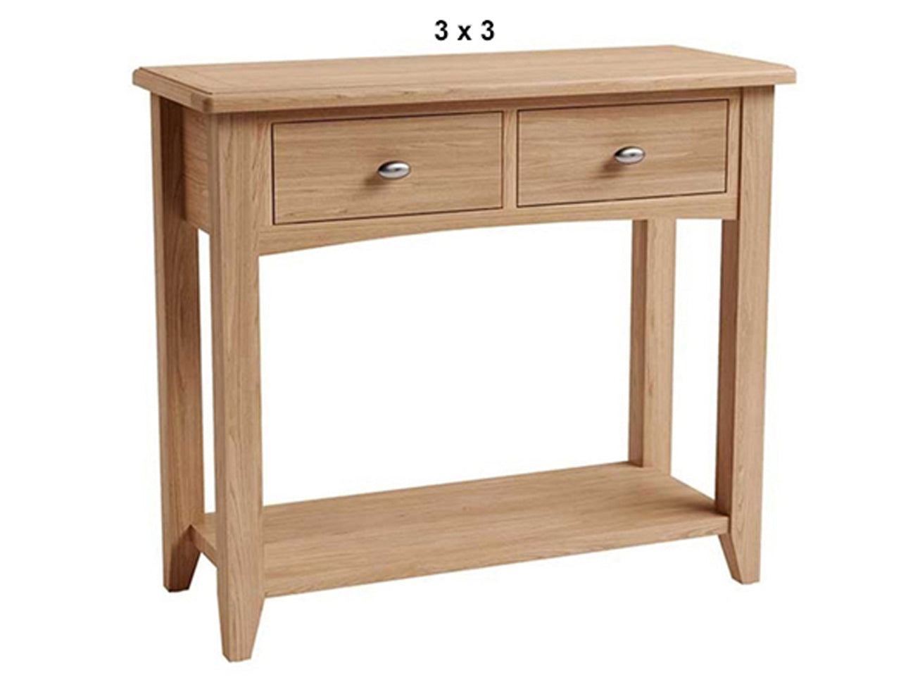 ELEGANCE (AUSSIE MADE) CONSOLE / HALL TABLE WITH MAGAZINE RACK COLLECTION - TASSIE OAK COMBINATION - ASSORTED STAINED COLOURS - STARTING FROM $699