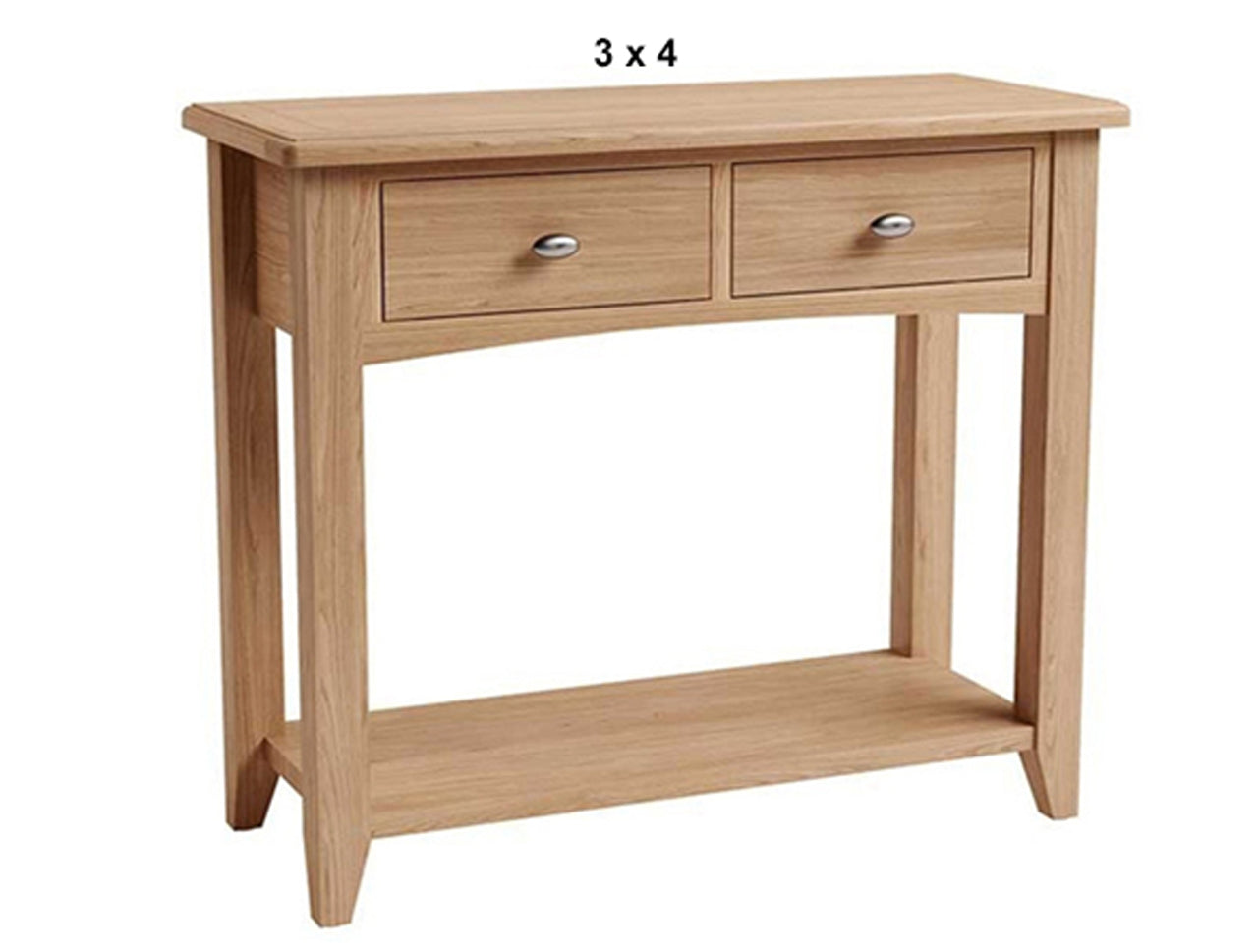 ELEGANCE (AUSSIE MADE) CONSOLE / HALL TABLE WITH MAGAZINE RACK COLLECTION - TASSIE OAK COMBINATION - ASSORTED STAINED COLOURS - STARTING FROM $699