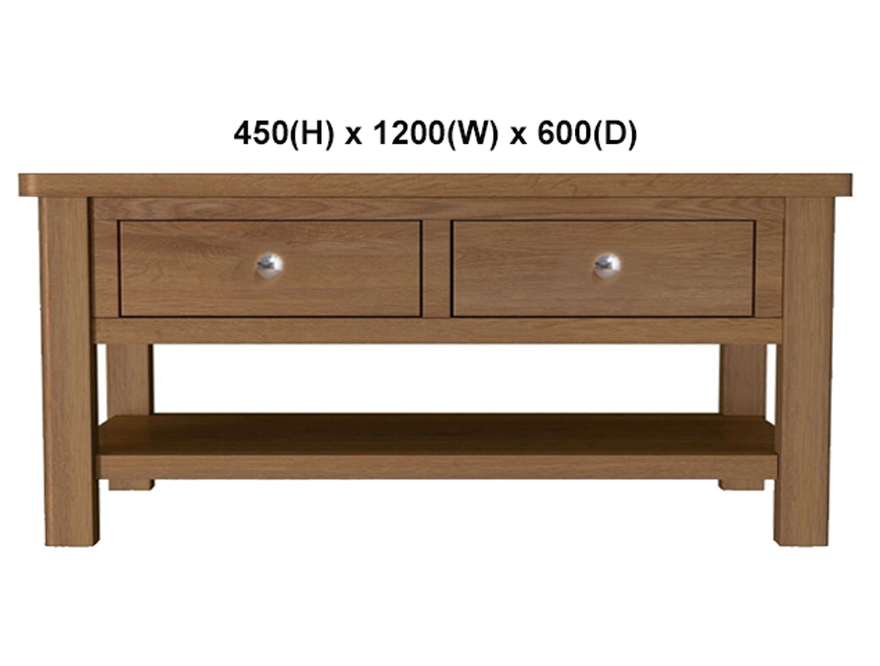 EMINENCE (AUSSIE MADE) 2 DRAWER OAK COFFEE TABLE COLLECTION - TASSIE OAK / TASSIE OAK COMBINATION - ASSORTED STAINED COLOURS - STARTING FROM $799