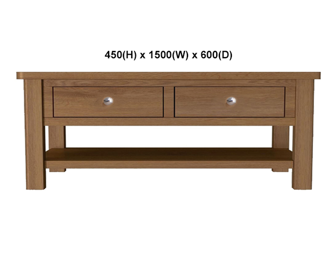 EMINENCE (AUSSIE MADE) 2 DRAWER OAK COFFEE TABLE COLLECTION - TASSIE OAK / TASSIE OAK COMBINATION - ASSORTED STAINED COLOURS - STARTING FROM $799