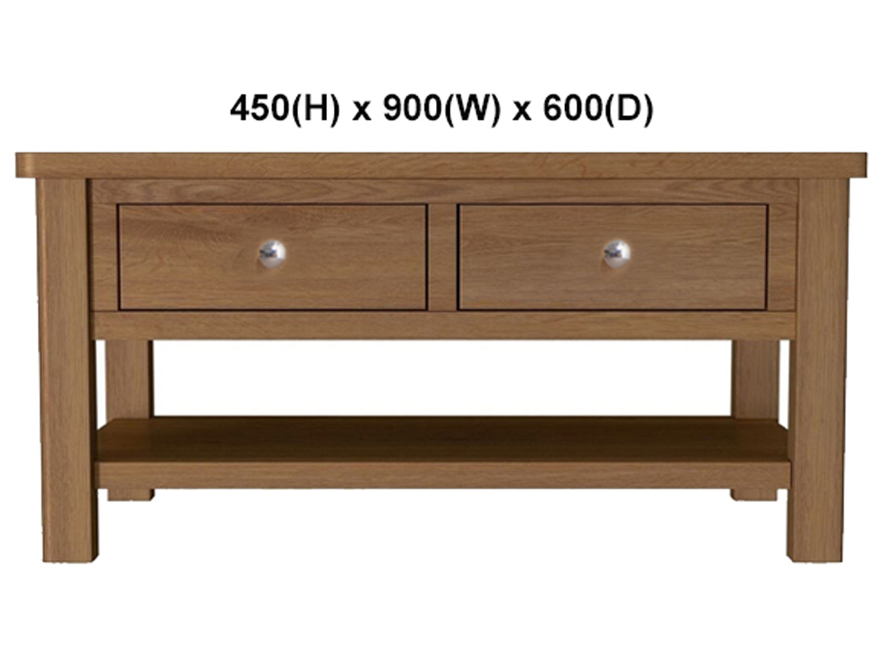 EMINENCE (AUSSIE MADE) 2 DRAWER OAK COFFEE TABLE COLLECTION - TASSIE OAK / TASSIE OAK COMBINATION - ASSORTED STAINED COLOURS - STARTING FROM $799