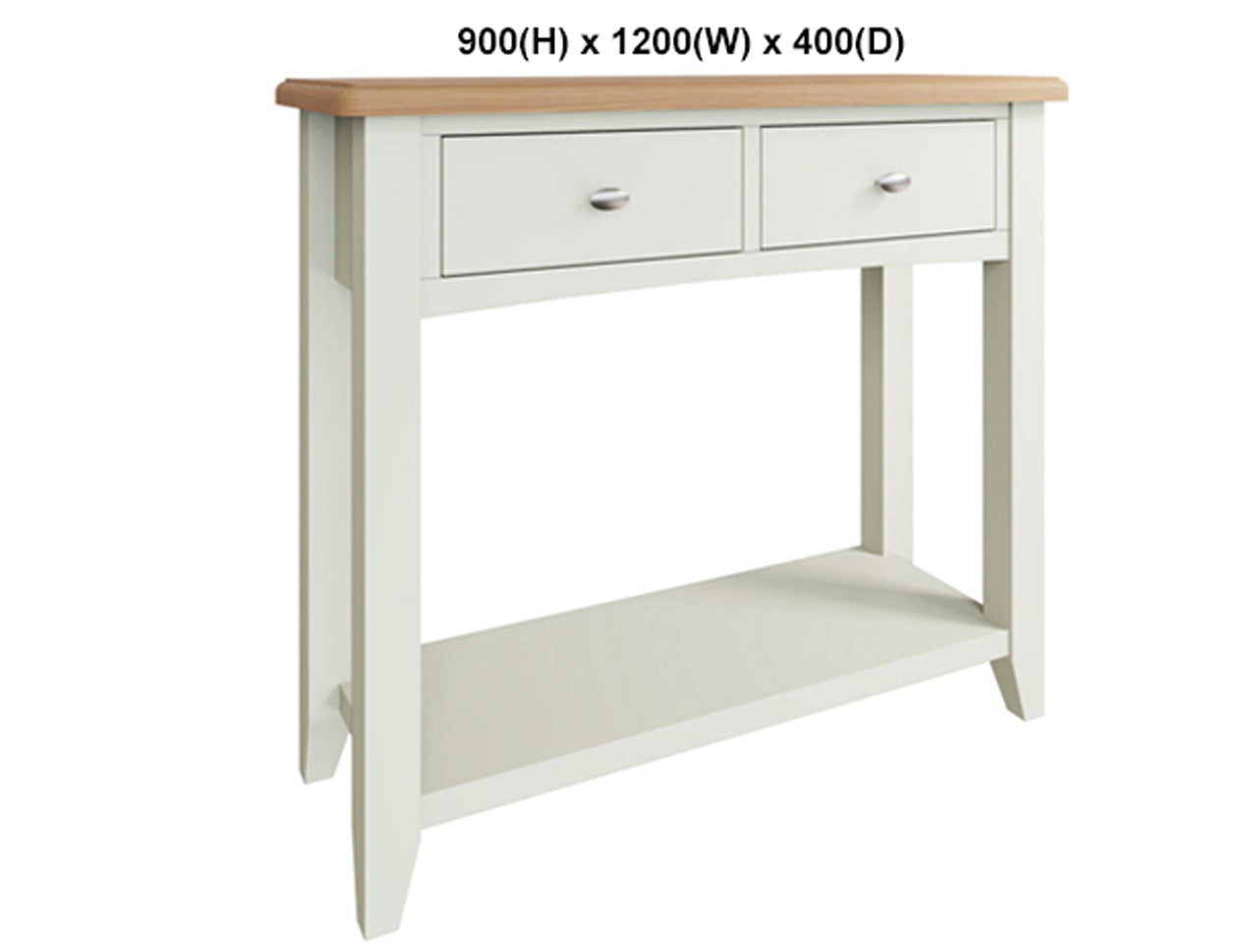 EMMETT (AUSSIE MADE) CONSOLE TABLE WITH MAGAZINE RACK COLLECTION - ASSORTED PAINTED / STAINED COLOURS - STARTING FROM $799