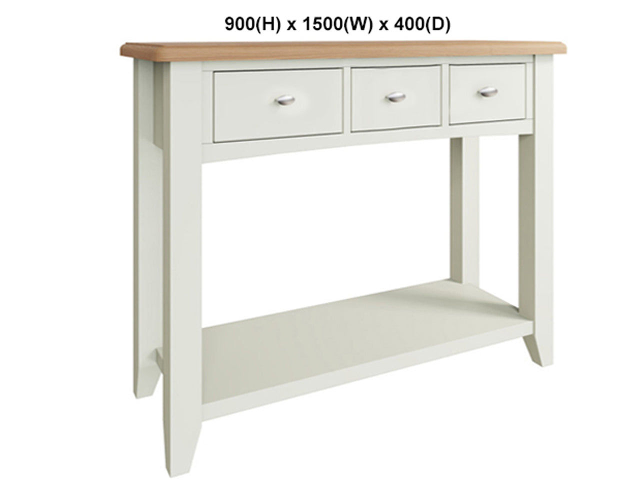 EMMETT (AUSSIE MADE) CONSOLE TABLE WITH MAGAZINE RACK COLLECTION - ASSORTED PAINTED / STAINED COLOURS - STARTING FROM $799