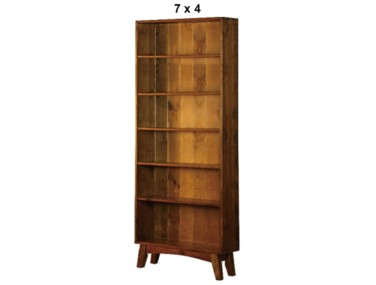 EUREKA (AUSSIE MADE) HIGHLINE BOOKCASE WITH WIDE T&G BACKING COLLECTION - ASSORTED STAINED COLOURS - STARTING FROM $649