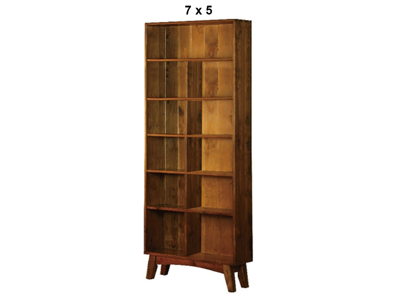EUREKA (AUSSIE MADE) HIGHLINE BOOKCASE WITH WIDE T&G BACKING COLLECTION - ASSORTED STAINED COLOURS - STARTING FROM $649