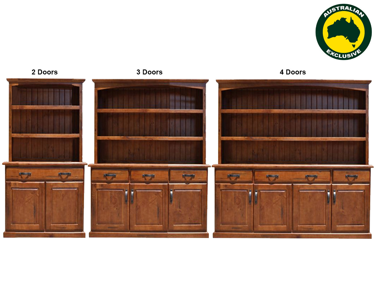 EVEREST (AUSSIE MADE) BUFFET AND HUTCH COLLECTION - ASSORTED STAINED COLOURS - STARTING FROM $1499