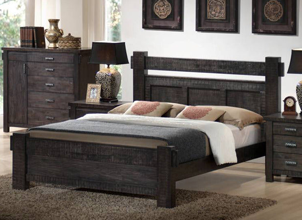 BUCKINGHAM (MODEL - 19-5-1-20-20-12-5) QUEEN 3 PIECE BEDSIDE BEDROOM SUITE - BLUE