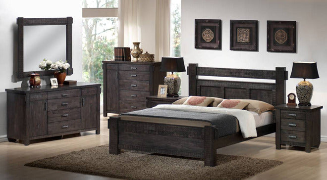 BUCKINGHAM (MODEL - 19-5-1-20-20-12-5) QUEEN 3 PIECE BEDSIDE BEDROOM SUITE - BLUE