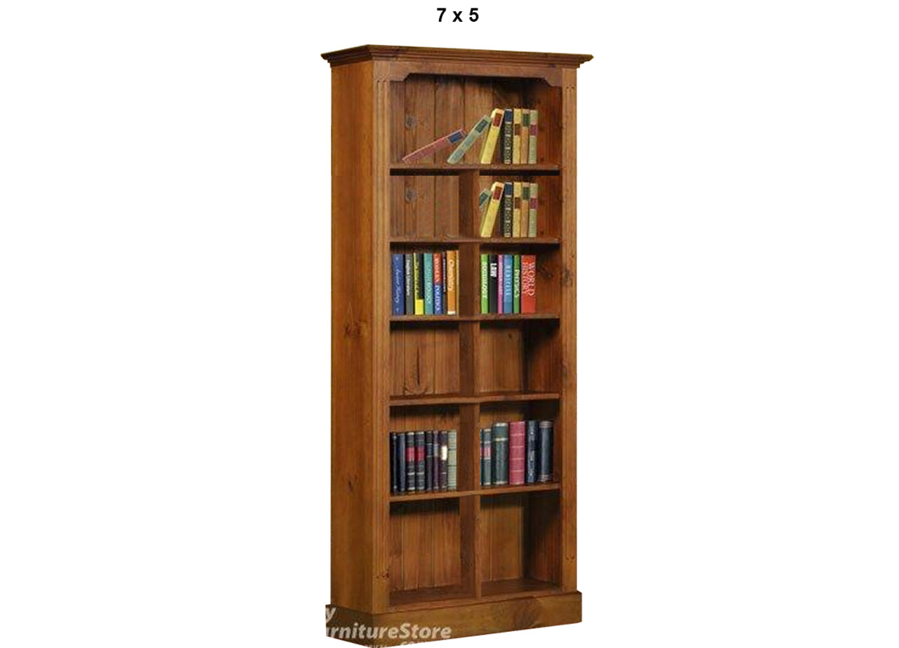 DRAGON (AUSSIE MADE) HIGHLINE BOOKCASE WITH 70mm FACINGS COLLECTION - ASSORTED STAINED COLOURS - STARTING FROM $799