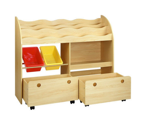 CARMEL 3-TIER KIDS BOOKCASE  DISPLAY SHELF - NATURAL