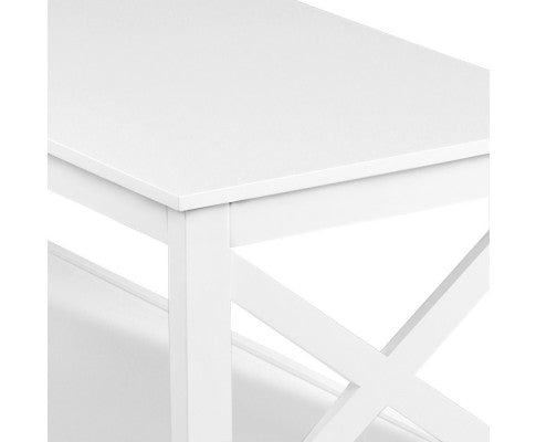 JARINE CONSOLE / HALL TABLE WITH SHELVES - 1000(W) - WHITE