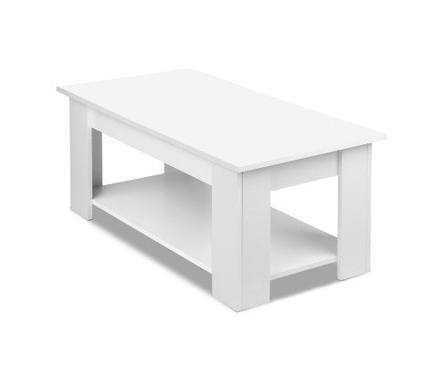MECHANICAL COFFEE TABLE WITH LIFT-TOP - 980(W) x 500(D) - WHITE 