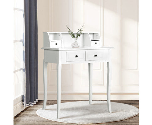 BERTHA 4 DRAWER DRESSING TABLE - WHITE