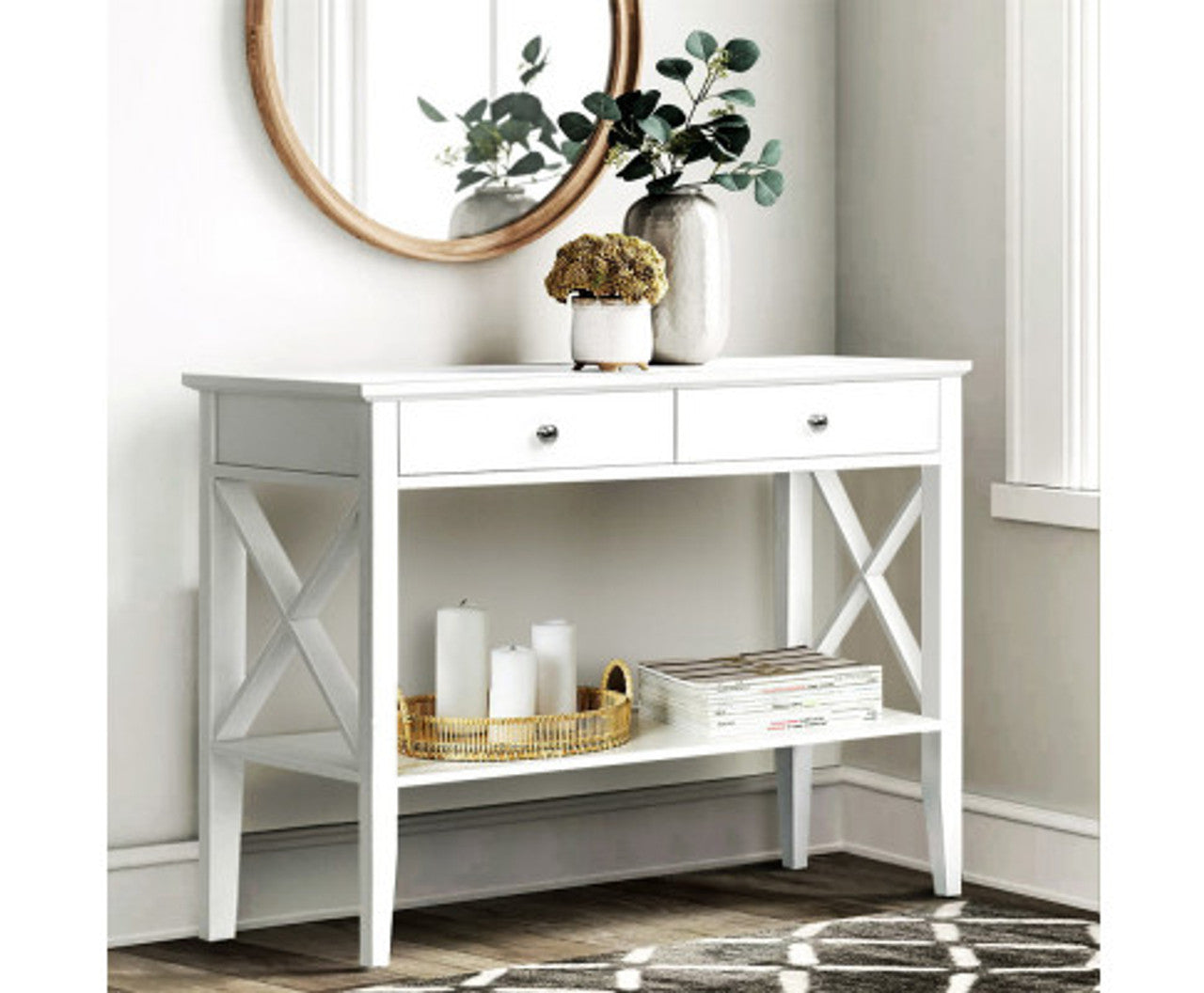 RAELIAN / ARABELLA CONSOLE TABLE COLLECTION - WHITE - STARTING FROM $199