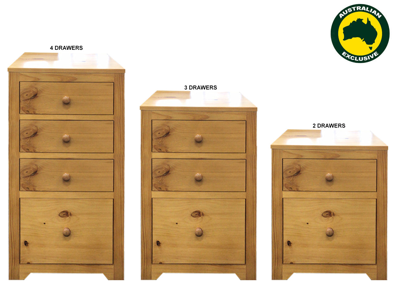FABULOS (AUSSIE MADE) FILING CABINET COLLECTION  - ASSORTED STAINED COLOURS - STARTING FROM $499
