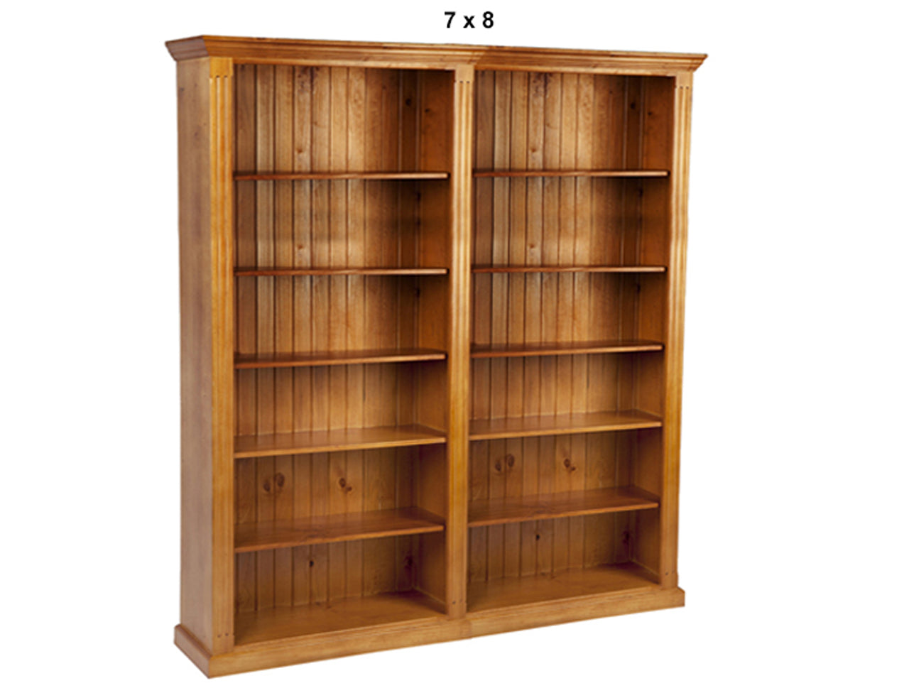 FEDERATION (AUSSIE MADE) BOOKCASE WITH TWIN LINES COLLECTION - ASSORTED STAINED COLOURS - STARTING FROM $1399
