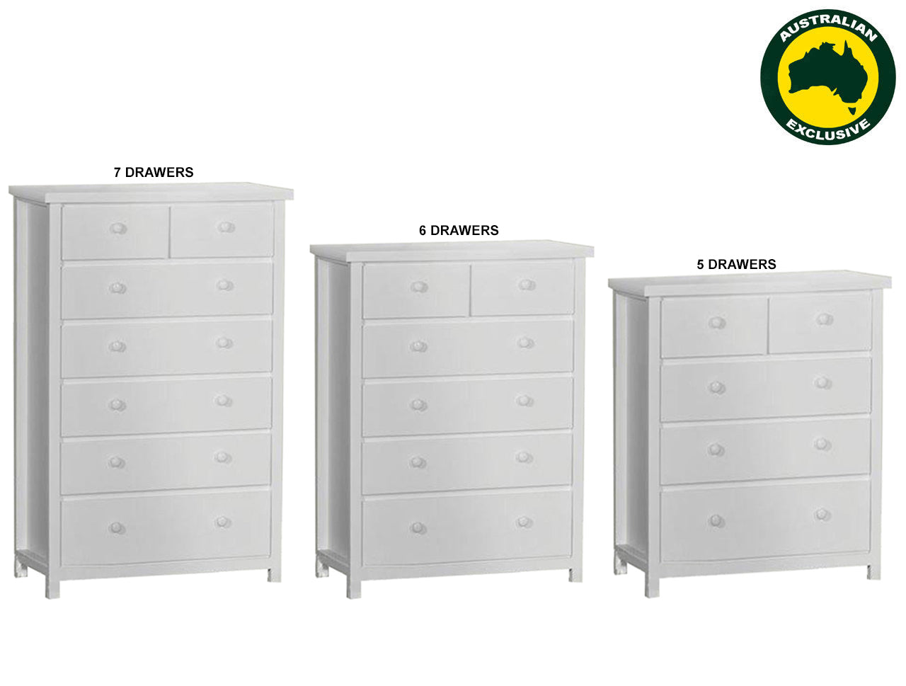 FEDERATION (AUSSIE MADE) TALLBOY COLLECTION - ASSORTED PAINTED COLOURS - STARTING FROM $999