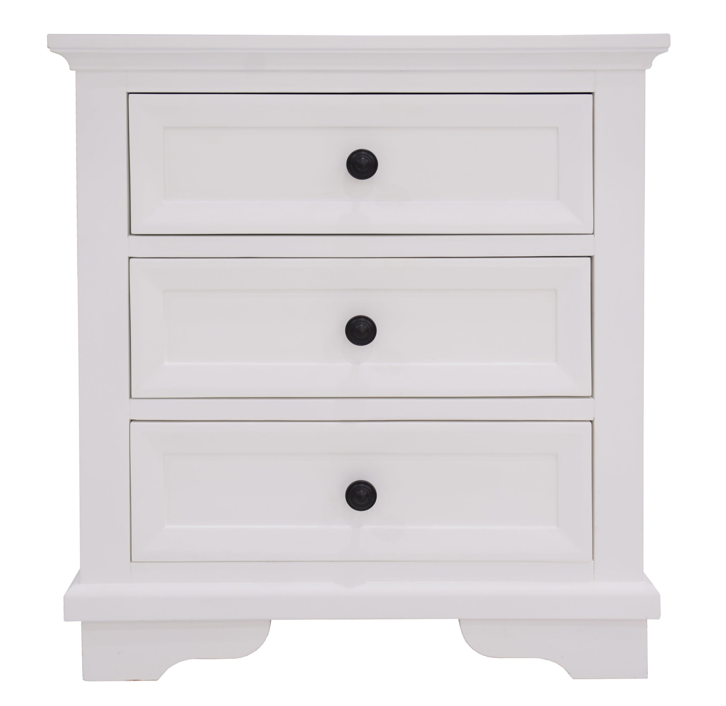 CHANELLE KING 4 PIECE (TALLBOY) BEDROOM SUITE (22-9-5-14-14-1) - WHITE