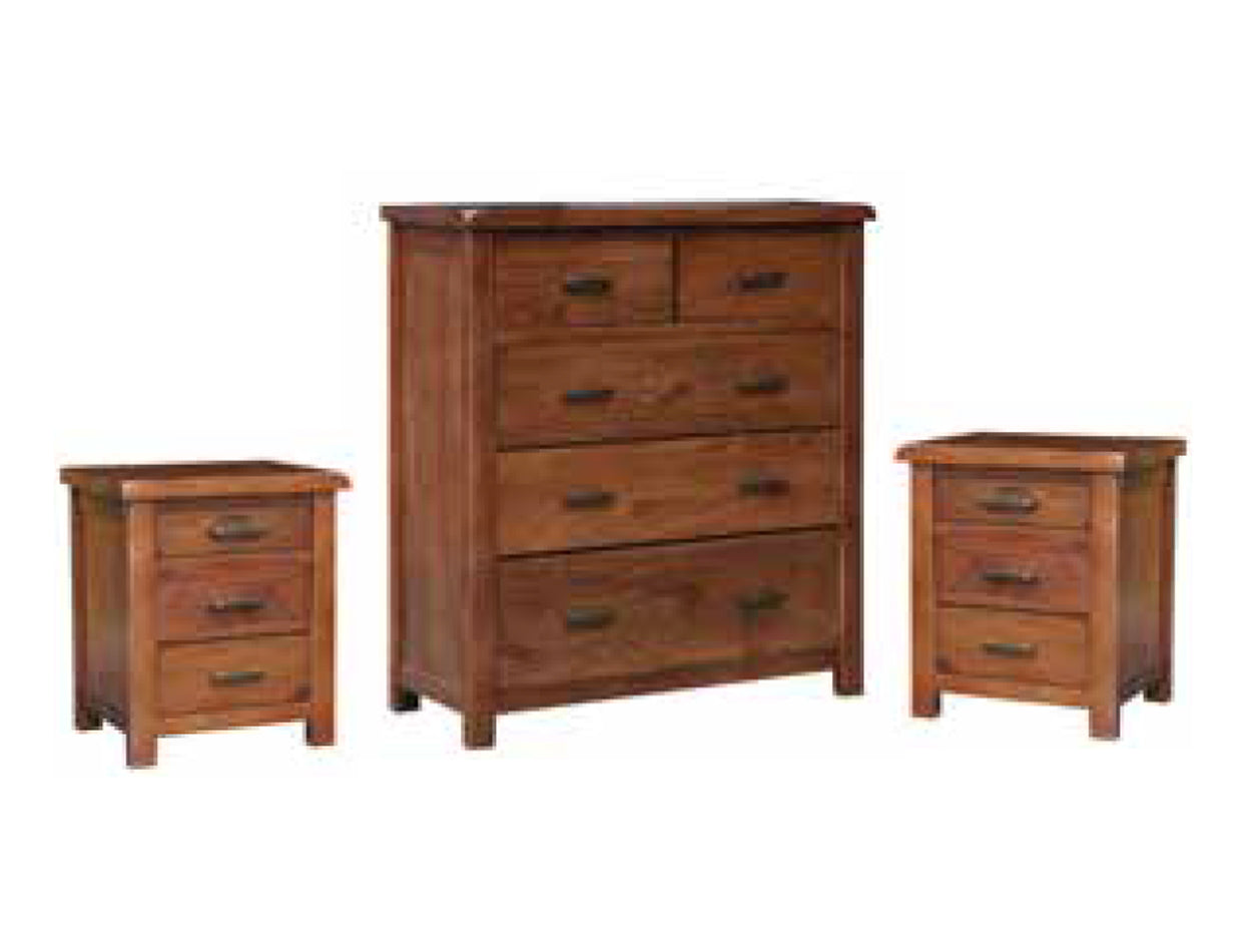 JAYDEN 3 PIECE CHEST SET -  NUTMEG