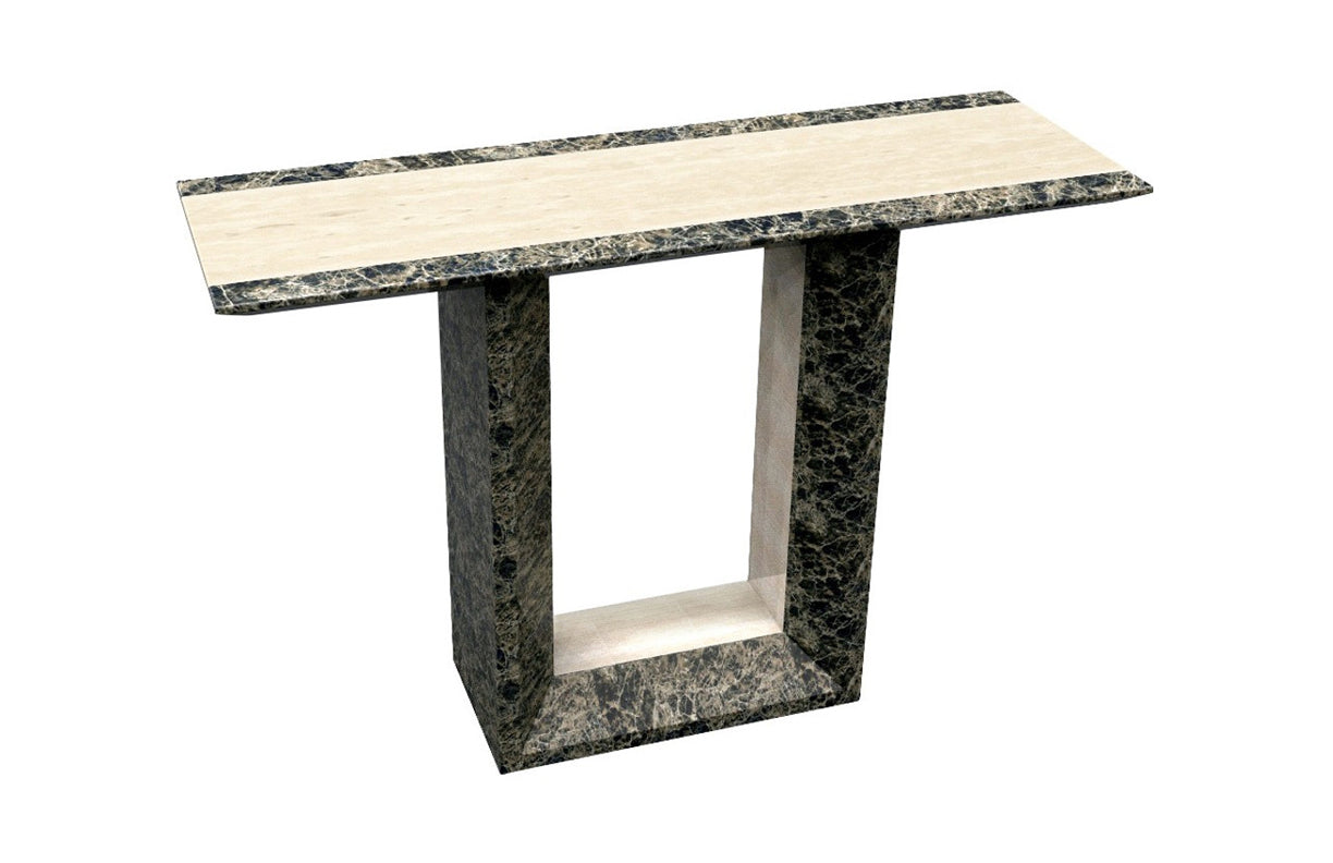  GOBSTEN MARBLE CONSOLE - HALLWAY TABLE - (MODEL: 9102)  -  2 TONE