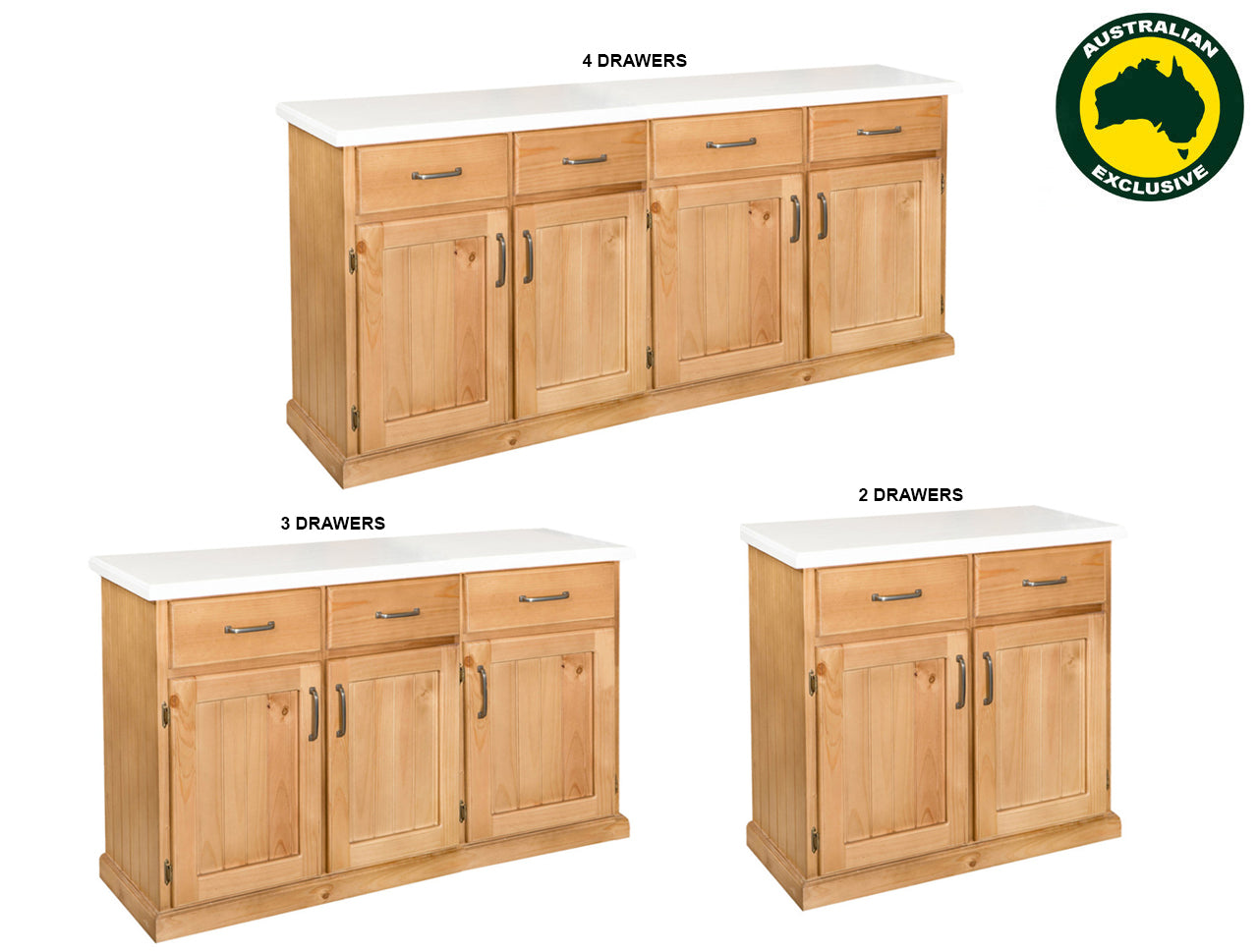 GREELEY (AUSSIE MADE) BUFFET COLLECTION - ASSORTED STAINED / PAINTED COLOURS - STARTING FROM $999